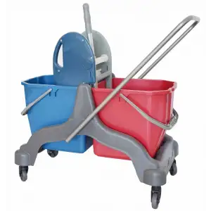 A Form Çift Kovalı Temizlik Arabası Plastik Naturel Mpa106