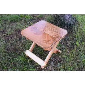 Ahşap Katlanır Tabure 1 Adet 230 kg Dengeli Yük