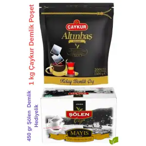 Altınbaş Demlik Poşet Çay 5 gr 200lü ve Şölen Mayıs Çayı Demlik Poşet 450 gr (1450gr)