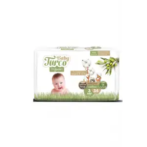 Baby Turco Bebek Bezi 3 Beden 5-9 kg 34 Adet