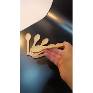 Balsa 6 Adet Ahşap Küçük Tahta Kaşık-13cm