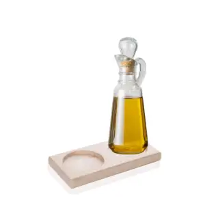 Bambu 2 Bölmeli Yağdanlık Altlığı, Yağdanlık Standı, Sosluk Standı