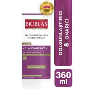 BioblasSaç Dökülmesine Karşı Hacim Şampuanı Collagen Keratin 360 Ml