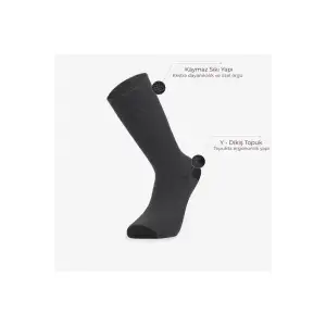 Bolero Çorap 12li Siyah Çizgili Erkek Çorap