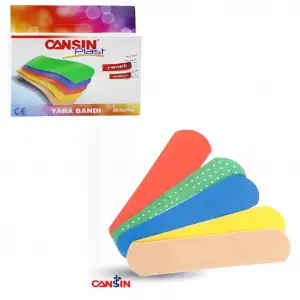 Cansın Yara Bandı Desenli 20 Li 20X10 Paket ( 200 adet)