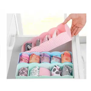 Çekmece içi Düzenleyici Organizer 1 Adet 5 Gözlü Çorap Kravat Saklama Kutusu