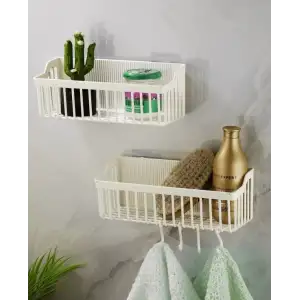 Çlk Tiny Banyo Duş Rafı 2 Li Yapışkanlı Beyaz 20391