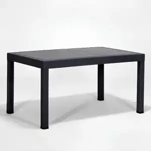 Daystone Comfort Rattan Camsız Masa Antrasit 90*150