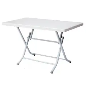 Daystone Smart Metal Ayaklı Plastik Masa 70*120 Beyaz