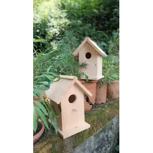 Dekoratif Bahçe Ahşap Kuş Evi