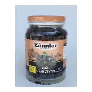 Doğal Salamura Yağlı Siyah Zeytin 1000 Gr
