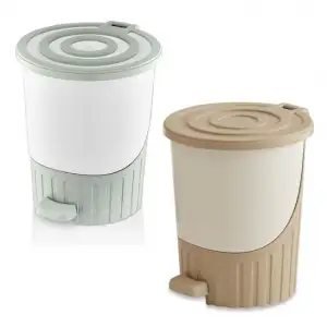 Dünya Pls Pedallı Çöp Kovası Pastel 14 Lt 01070