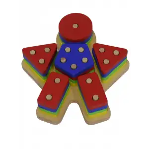 Eğitici Ahşap Geometrik Şekilli Montessori Bul tak (25 parça) Oyunu Kokusuz, Sağlıklı, Boyası Çıkmaz