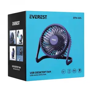 Everest Efn-505 Masa Üstü Mavi Usb Fan