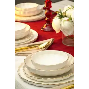 Farika Işıl 24 Prç Altın Yaldız Yemek Takımı