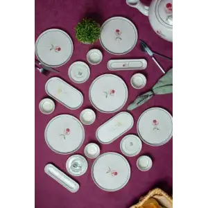 Farika Zühre 22 Prç Kahvaltı Takımı Ebrusu R0422