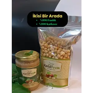Fındık 500 gr ve Fındık Ezmesi %80 fındık 600gr % 100 Doğal Yerli