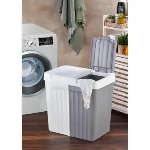 Fiora Home Çift Bölmeli Çamaşır Sepeti