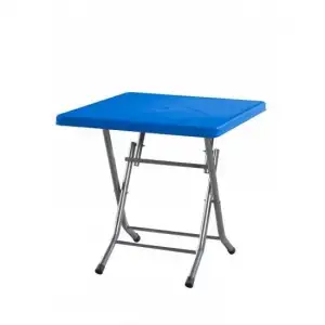 Florya Metal Ayak Plastik Masa Mavi 80*80