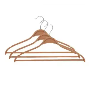 Gondol Neo Ahşap Görünümlü Elbise Askısı 3lü G-123