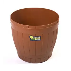 Hak Pls Naturel Ahşap Desen Saksı No:4 (9lt) Hp184