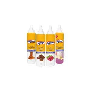 Kent Boringer Karma Koli Topping Sos (KARAMELLİ ÇİKOLATALI FRAMBUAZLI BEYAZ ÇİKOLATA 300 gr * 4 adet