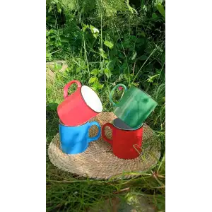 Keramika Çift Renkli Varil Kupa