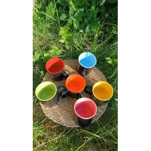 Keramika Kosova 10 Cm Çift Renk Kupa Kırmızı