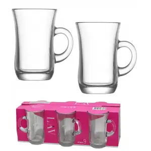 Lav Yud402e 6 Lı Kulplu Çay Bardak