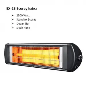 Luxell Ex-23 Ecoray Isıtıcı Soba Siyah 3107