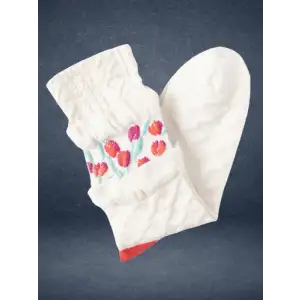 Lale Desenli Kadın Çorabı