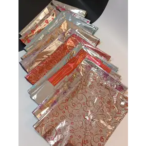 Metalize Hediye Paketi Bantlı Yapışkanlı 40x60 cm 25 Adet