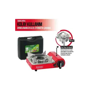 Mini Portatif Kamp Ocağı (KIRMIZI)orman Lezzetleri