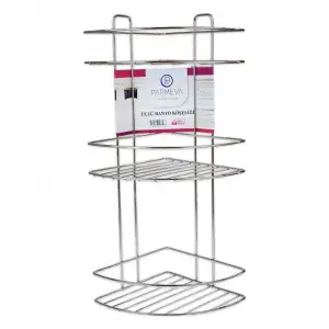 Parmeva 3 Katlı Banyo Köşeliği Krom Pmk-251