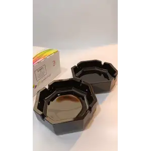 Paşabahçe 54076S Siyah Köşem  Bistro Küllük 2li