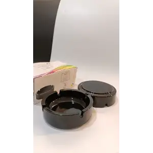 Paşabahçe2 Li Siyah Cam Küllük 11cm