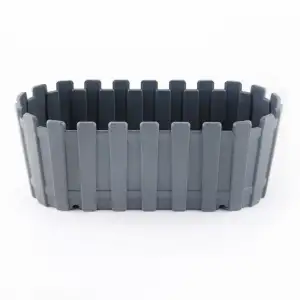 Poliwork Akasya Balkon Saksı Antrasit 30cm