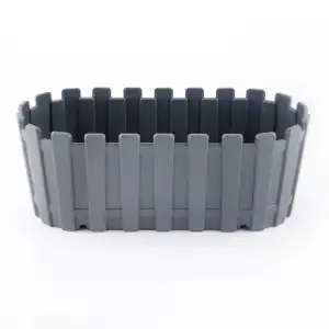 Poliwork Akasya Balkon Saksı Antrasit 60cm