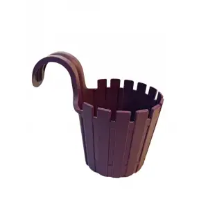 Poliwork Akasya Balkon Saksı Tekli kolay Askı 30 Mor 1,5 Lt Denge Aparatlı