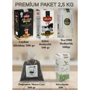 Premium Çay Gurme Seti 2.5 kg  Altınbaş, Şölen, Tea1986, Sürçaysan ve Değirmen Çayı