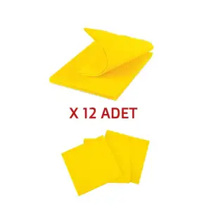 Sarı Bez 30 X 35 Cm 12 Adet Genel Mutfak Bezi Temizlik Bezi
