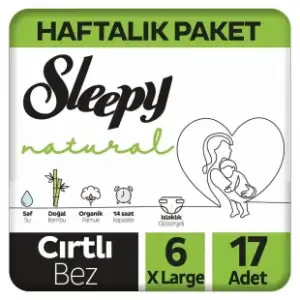 Sleepy Natural No:6 XLarge 17 Adet Bebek Bezi