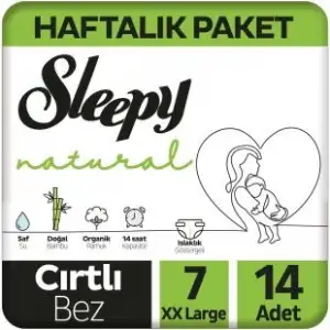 Sleepy Natural No:7 XXLarge Bebek Bezi 14 Adet