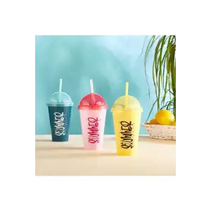 Summer Pipetli Bardak Matara (3 RENK)