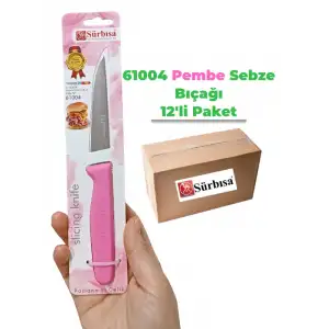 Sürbisa 61004 Sebze Bıçağı Pembe 1 Koli (12 adet)