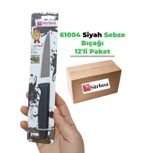 Sürbisa 61004 Sebze Bıçağı Siyah 1 Koli (12 adet)