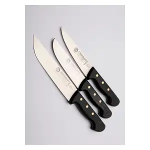 Sürdövbısa 3lü Kasap Kurban Seti Perçinli Sap Siyah