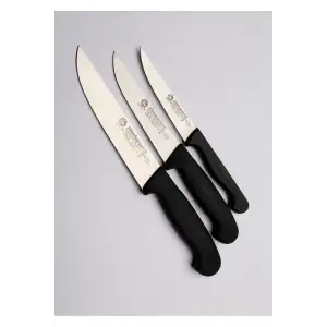 Sürdövbisa 3lü Siyah Mutfak Seti Plastik Sap