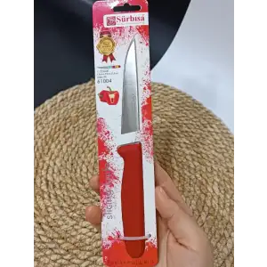 Sürmene 61004 Mutfak Bıçağı (9,50 Cm) Kırmızı