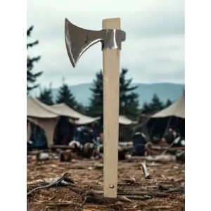 Sürmene El Dövmesi Oval Balta Nacak Makas Çeliği Üretimi Kamp Kemik Odun 600gr